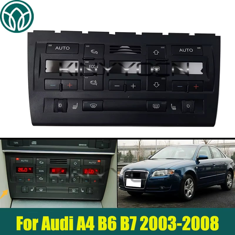 Car Air Conditioning Control Panel for Audi A4 B6 B7 2003-2008 Heater Control AC Control Panel Cover