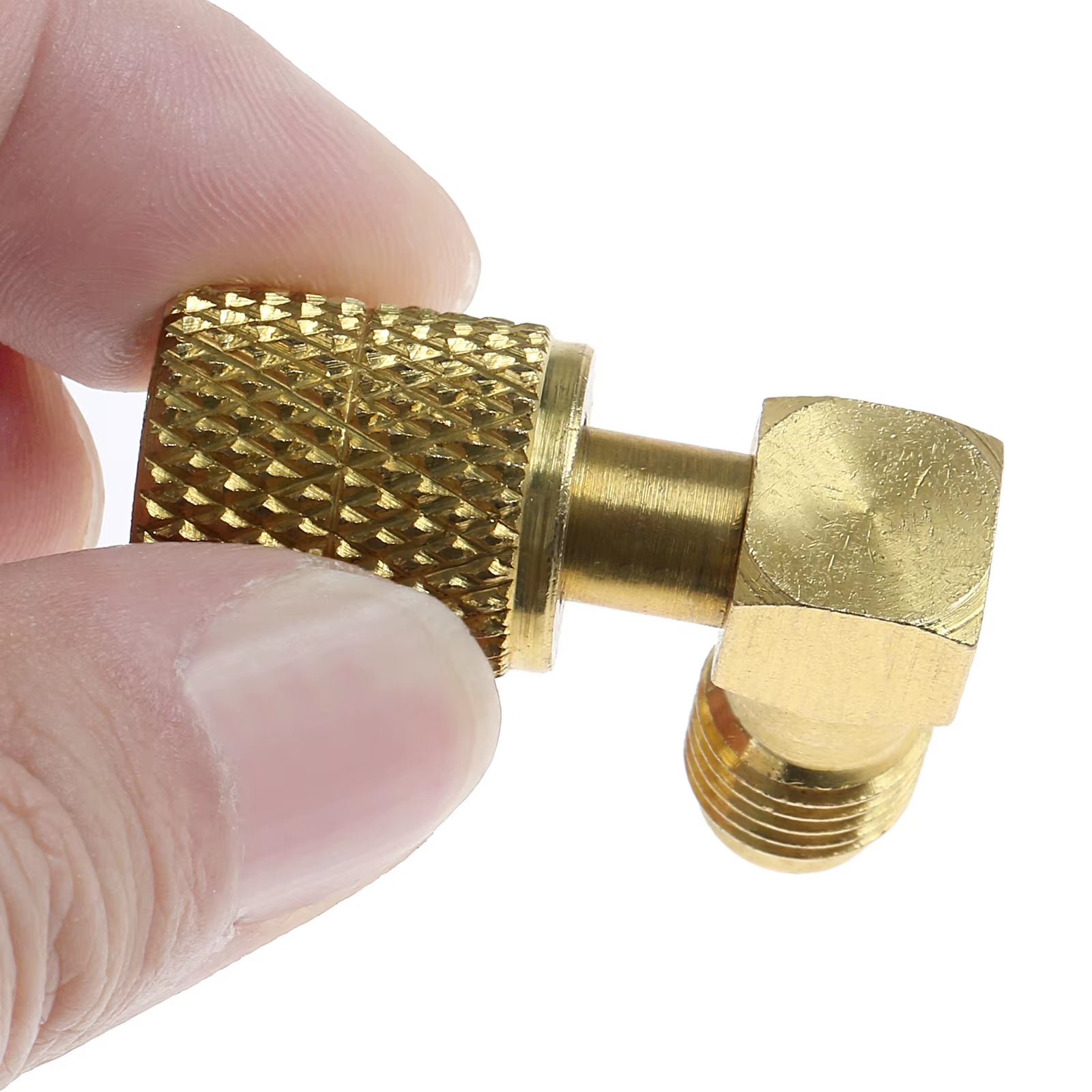 R410 5/16" SAE Female to 1/4" SAE Male Brass Fitting Adapter for R410A R32 Air Conditioning Refrigerant Mini Split System