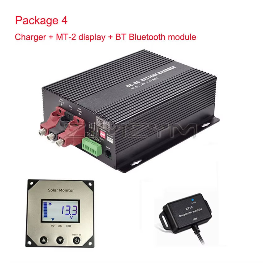 12V 60A Charger Booster for Rvs Campers Ships Lead-Acid DC to DC Charger Support Bluetooth App Automatic Smart Battery Chargers