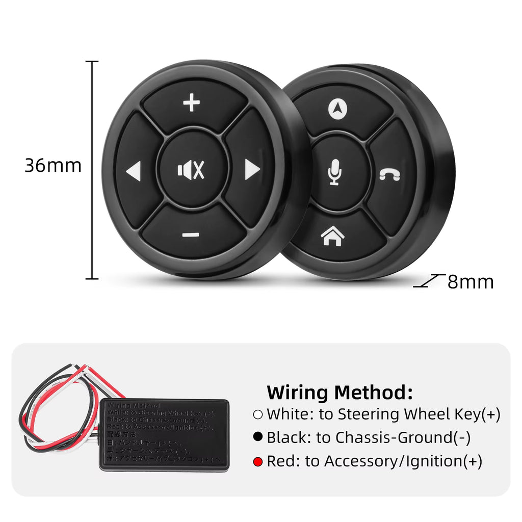 HD 10 Key Wireless Car Steering Wheel Control Button Universal for Auto Car DVD GPS Navigation Radio Remote Control Buttons