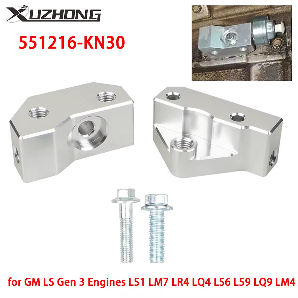 551216-KN30 Knock Sensor and Hardnesses Relocation Bracket Kit Fit for GM LS Gen 3 Engines LS1 LM7 LR4 LQ4 LS6 L59 LQ9 LM4