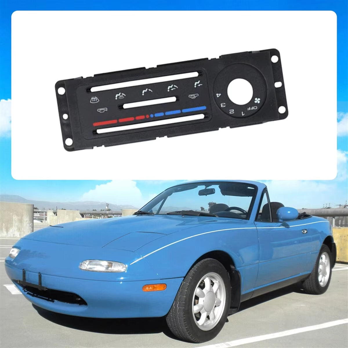 NA01-61-C04A Car Interior Trim Heater HVAC Control Panel for Mazda Miata 1990-1997