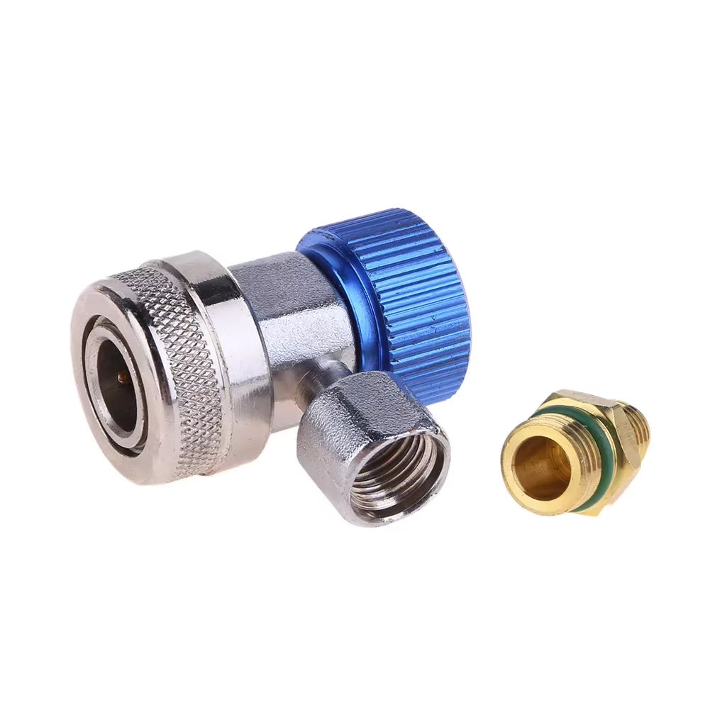 R134A Car A/C Air Conditioner Quick Coupler Connector Adapters H/L Manifold Connector Air Conditioning Refrigerant Adjustable
