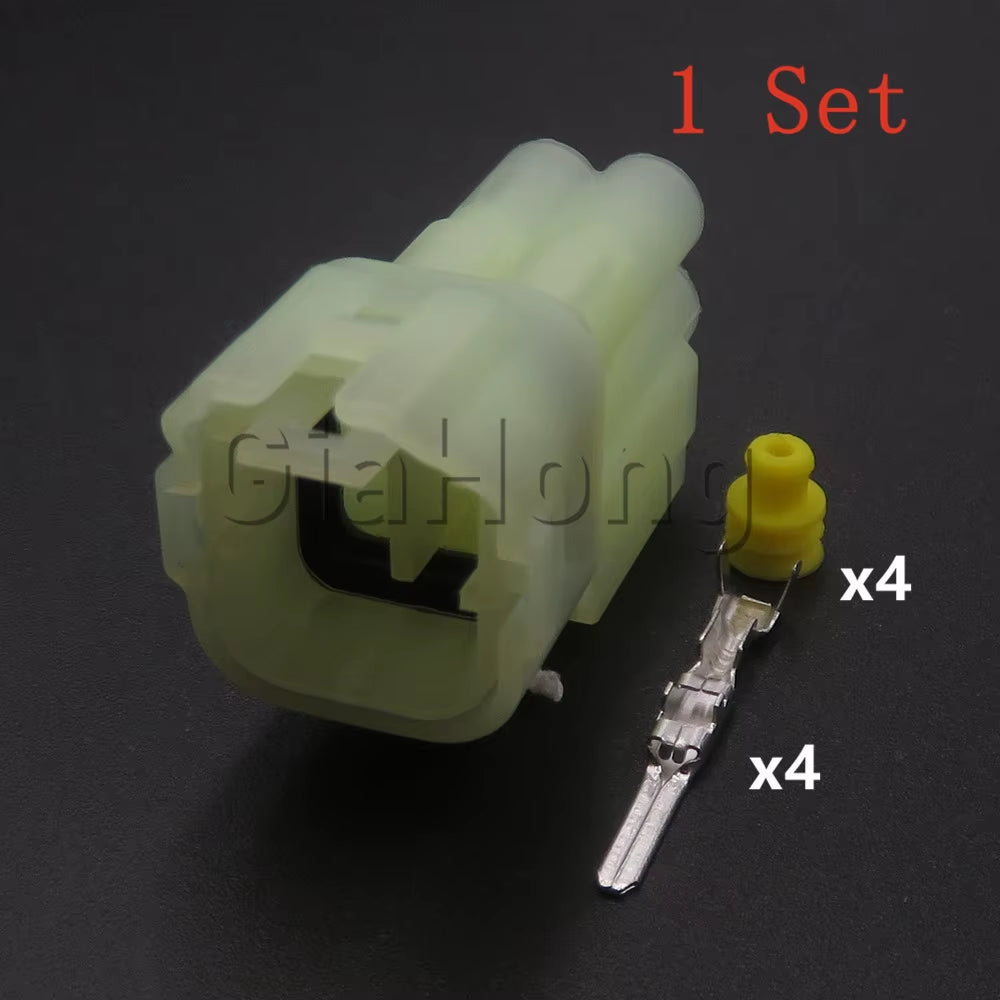 1 Set 4 Ways 6187-4441 AC Assembly Auto Male Female Docking Plug Automobile Waterproof Connector Oxygen Sensor Socket 6180-4181