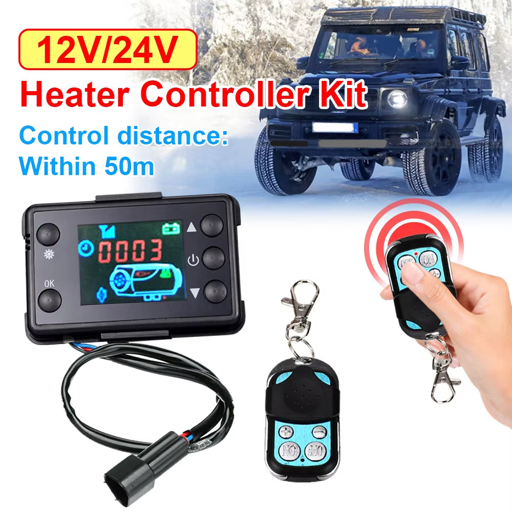 12V Car Air Parking Heater Monitor Switch Manual Buttons Remote Controller LCD Display for Truck Air Diesel Heater Accessories
