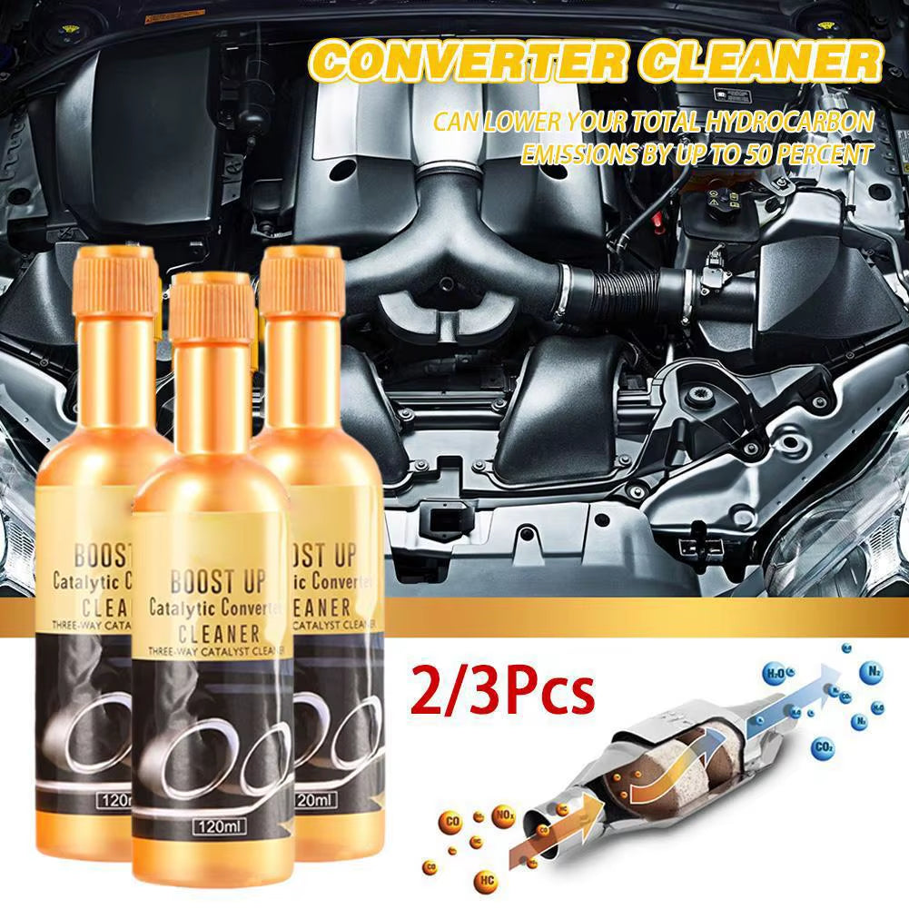 3 Bottles Car Catalytic Converter Cleaners to Automobile Engine CSV Clean 120ML Accelerators Catalysts Easy Cleaner Accessories