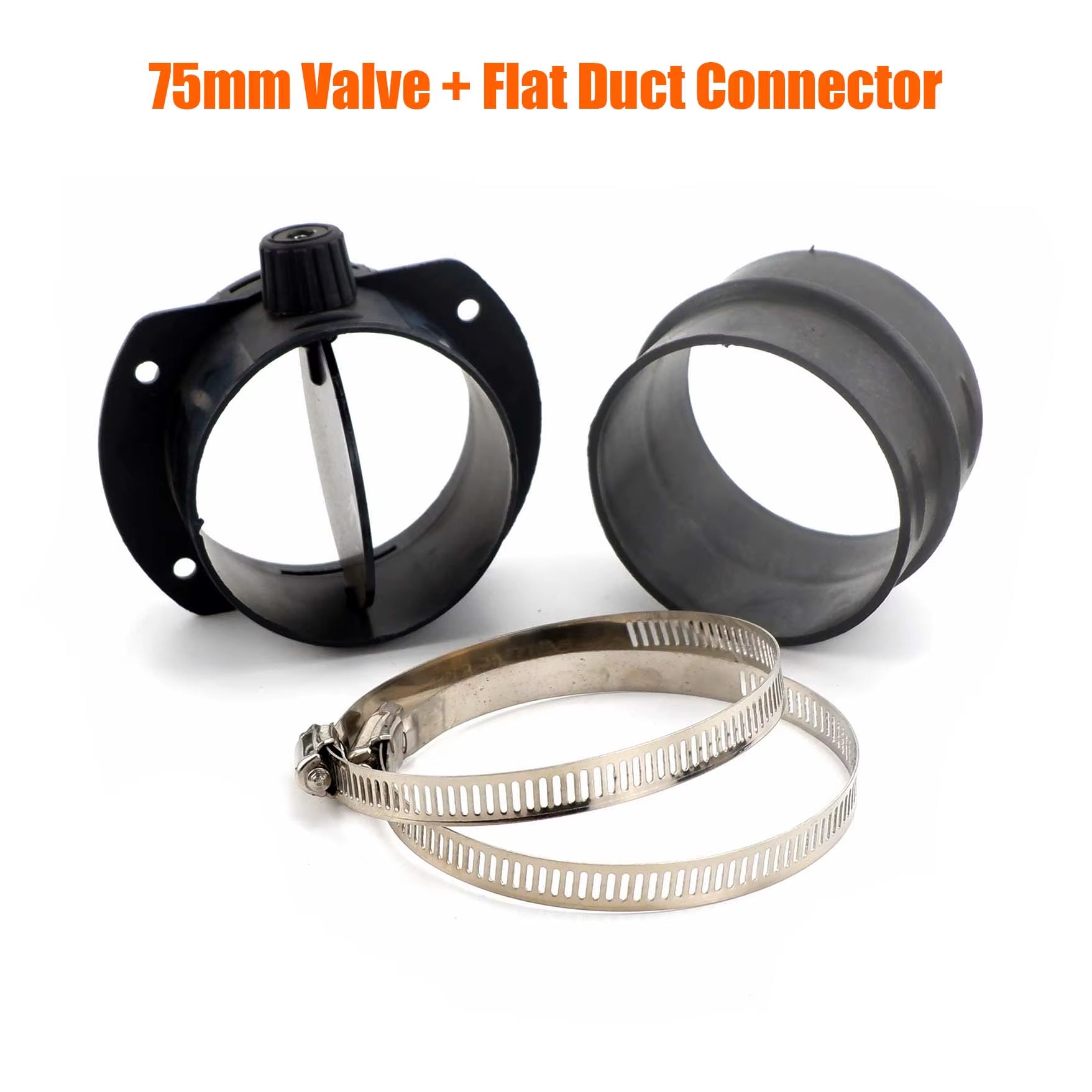 60Mm 75Mm Valve Flap Adjustable Air Diesel Heater Vent Ducting Branch Splitter Exhaust Pipe Outlet Joiner Connector for Car