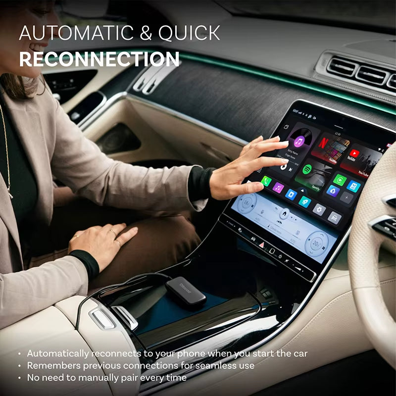 OTTOCAST Play2Video Pro Ai Box Built in Youtube Netflix IPTV Video Box Wireless Carplay Android Auto Adapter for 98% of Cars