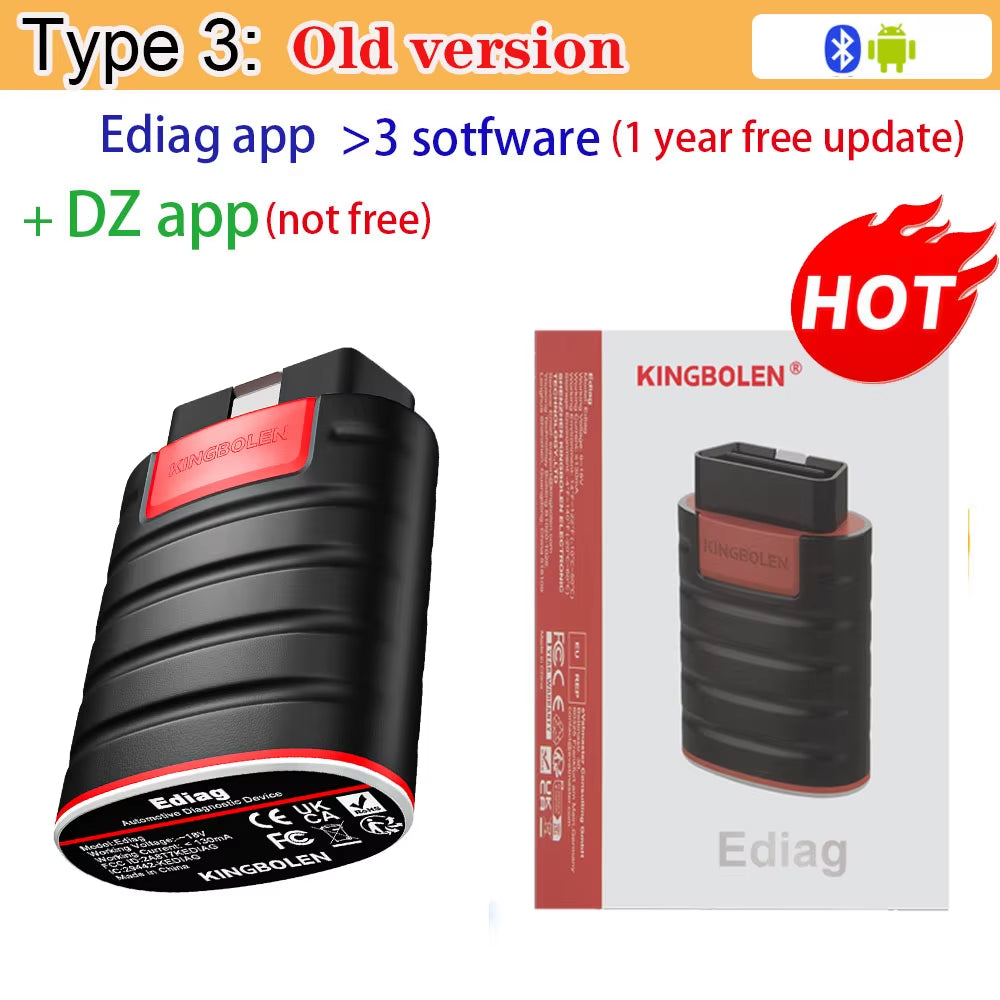 Ediag Hot Version Full System Diagnostic Tool OBD2 Scanner 16 Resets ECU Coding Bi-Directional PK THINKCAR Thinkdiag
