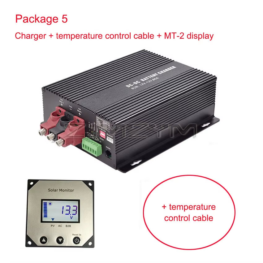 12V 60A Charger Booster for Rvs Campers Ships Lead-Acid DC to DC Charger Support Bluetooth App Automatic Smart Battery Chargers