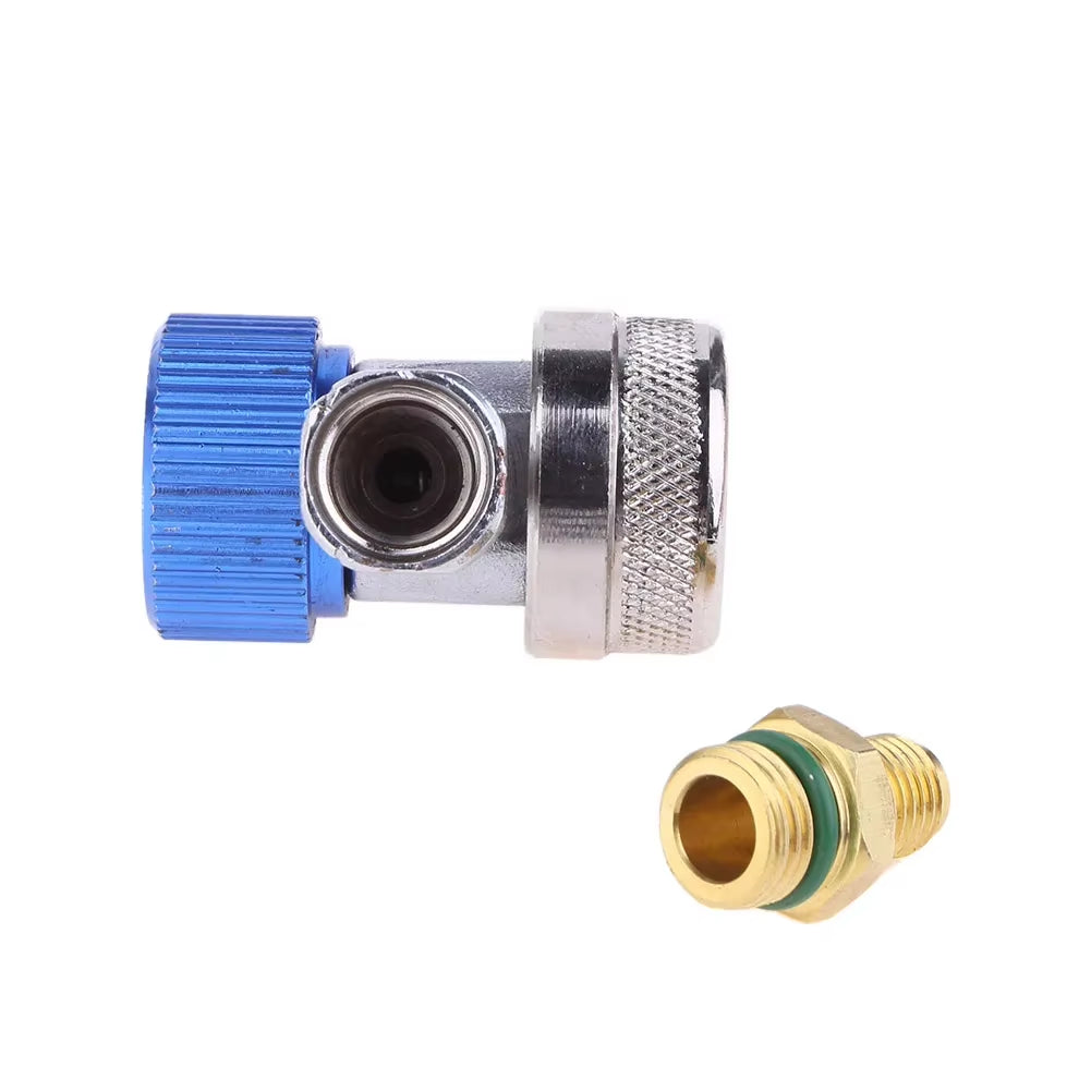 R134A Car A/C Air Conditioner Quick Coupler Connector Adapters H/L Manifold Connector Air Conditioning Refrigerant Adjustable