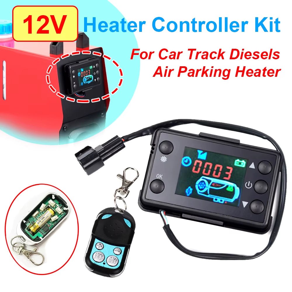 12V Car Air Parking Heater Monitor Switch Manual Buttons Remote Controller LCD Display for Truck Air Diesel Heater Accessories
