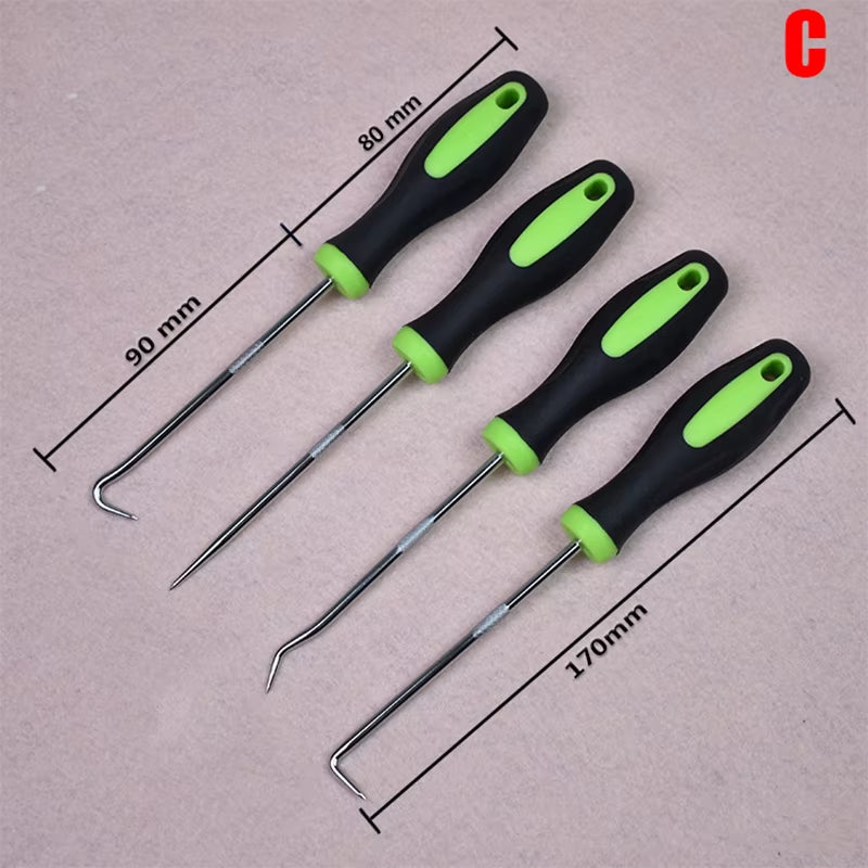 4Pcs/Set Hot Sale Hook Set Removing Car Oil Seal O-Ring Seal Auto Disassembly Accessories Long Pick and Hook Car Repair Tool