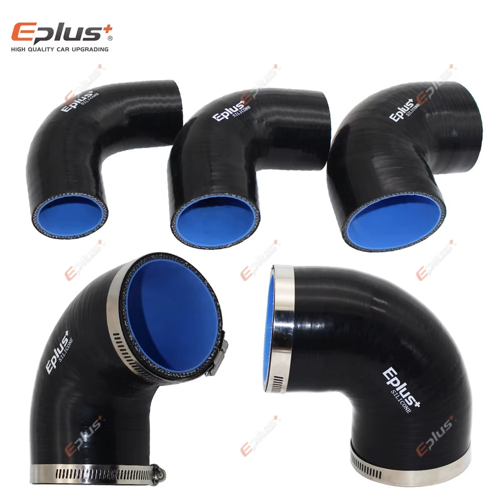 Black Silicone Hose Adapter Connector 90 Degree Universal Flame Resistant Car Intercooler Turbo Intake Pipe Couple