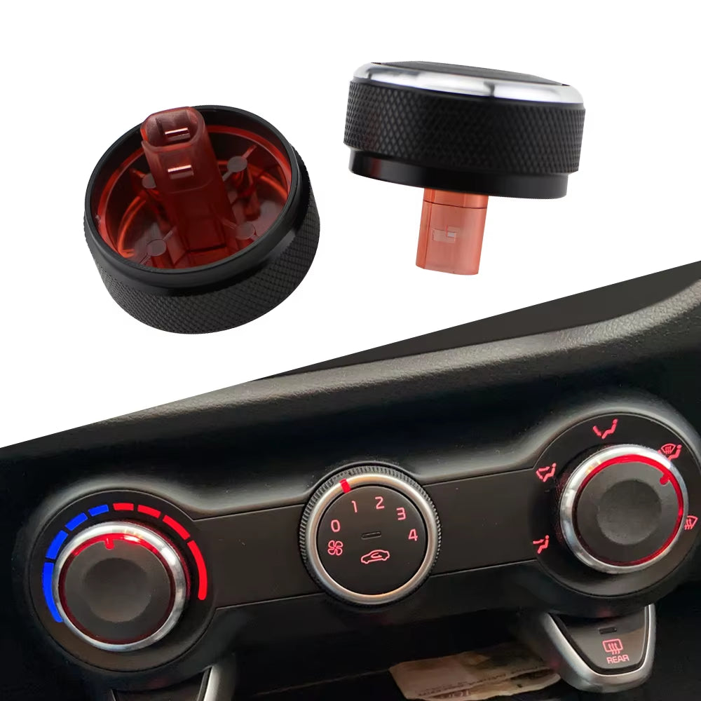 2Pcs Car Air Conditioning Knob Cover for KIA RIO K2 KXCROSS 2017 2018 2019 2020 Heat Control Switch Sticker Interior AC Handle
