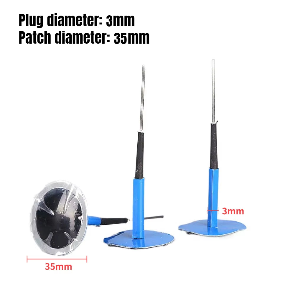 24Pcs Universal Car Vehicle Tubeless Tyre Puncture Repair Kit Wired Mushroom Plug Motorcycle Patch Vacuum Tire Plug Patch Gum