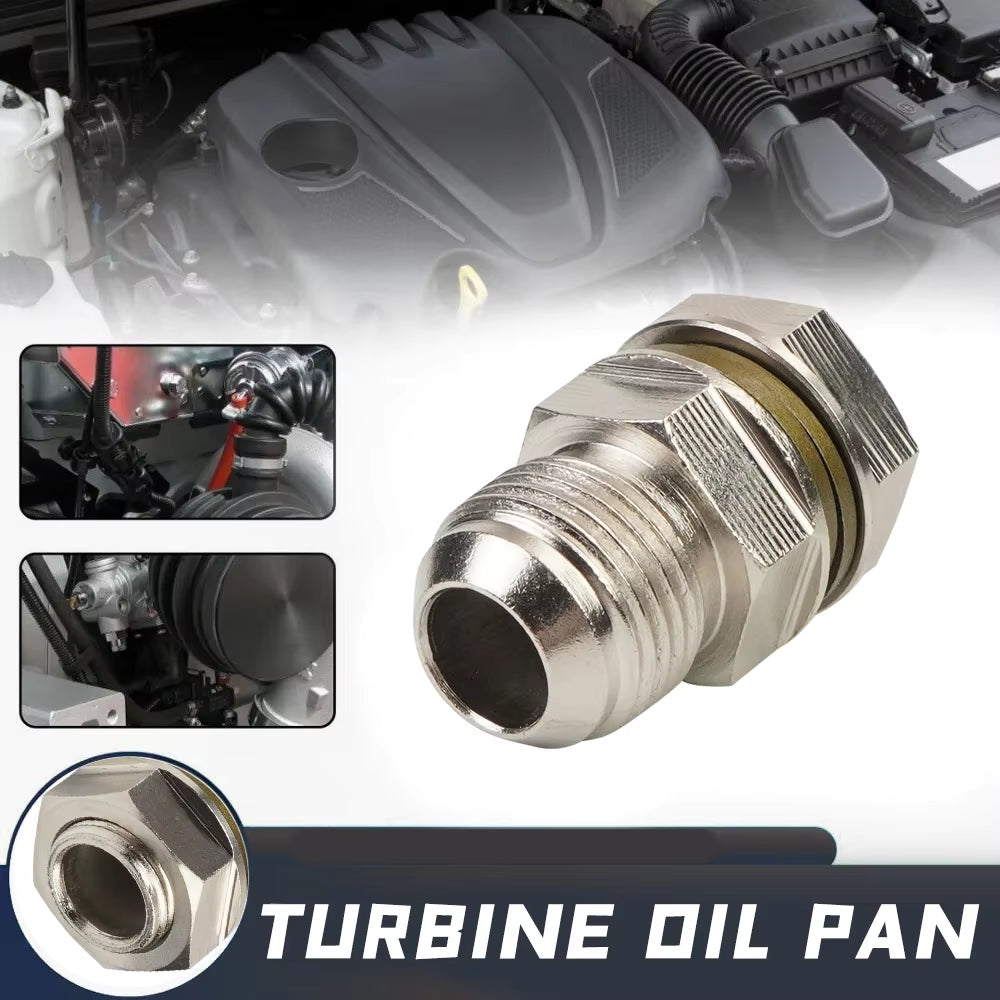31504301010 10AN Turbo Oil Pan Oil Return Drain Plug Adapter Bung Fitting No Weld