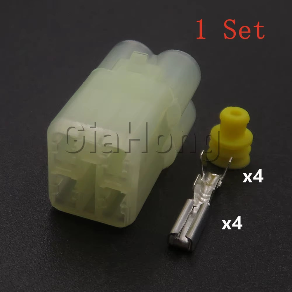 1 Set 4 Ways 6187-4441 AC Assembly Auto Male Female Docking Plug Automobile Waterproof Connector Oxygen Sensor Socket 6180-4181