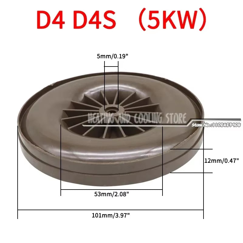 12V Car Heater Blower Fan Motor Inner Wind Wheel for Chinese 2KW 5KW Diesel Air Parking Heaters D2 D4 for Webasto 5000/3500