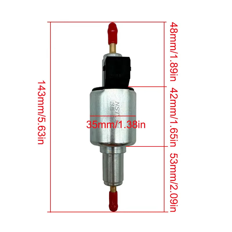 12V/24V Air Diesel Parking Heater Oil Fuel Pump Pulse Meter Pump W/Damper Fuel Check Valve for Webasto Eberspacher 22/28/35/65ML
