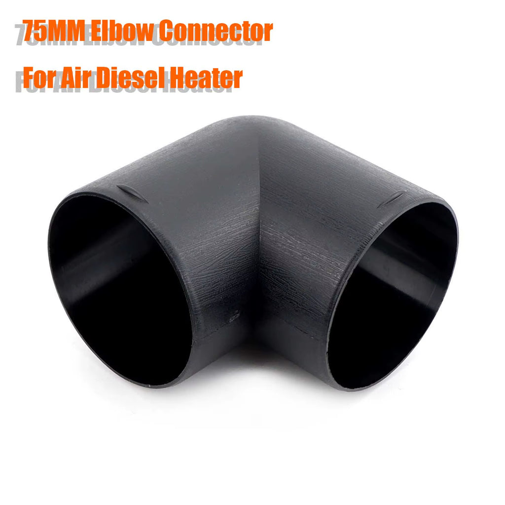 Air Vent Outlet Diesel Heater L - 75MM Piece Elbow Bend Ducting Pipe Exhaust Connector for Car Truck Camper
