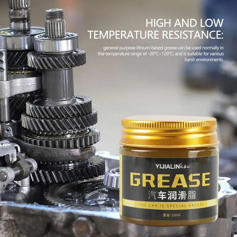 100G Automotive Grease Waterproof Lubricant High Temp Grease Wheel Bearing Grease for Automobile Hub Bearings Metal Surfaces
