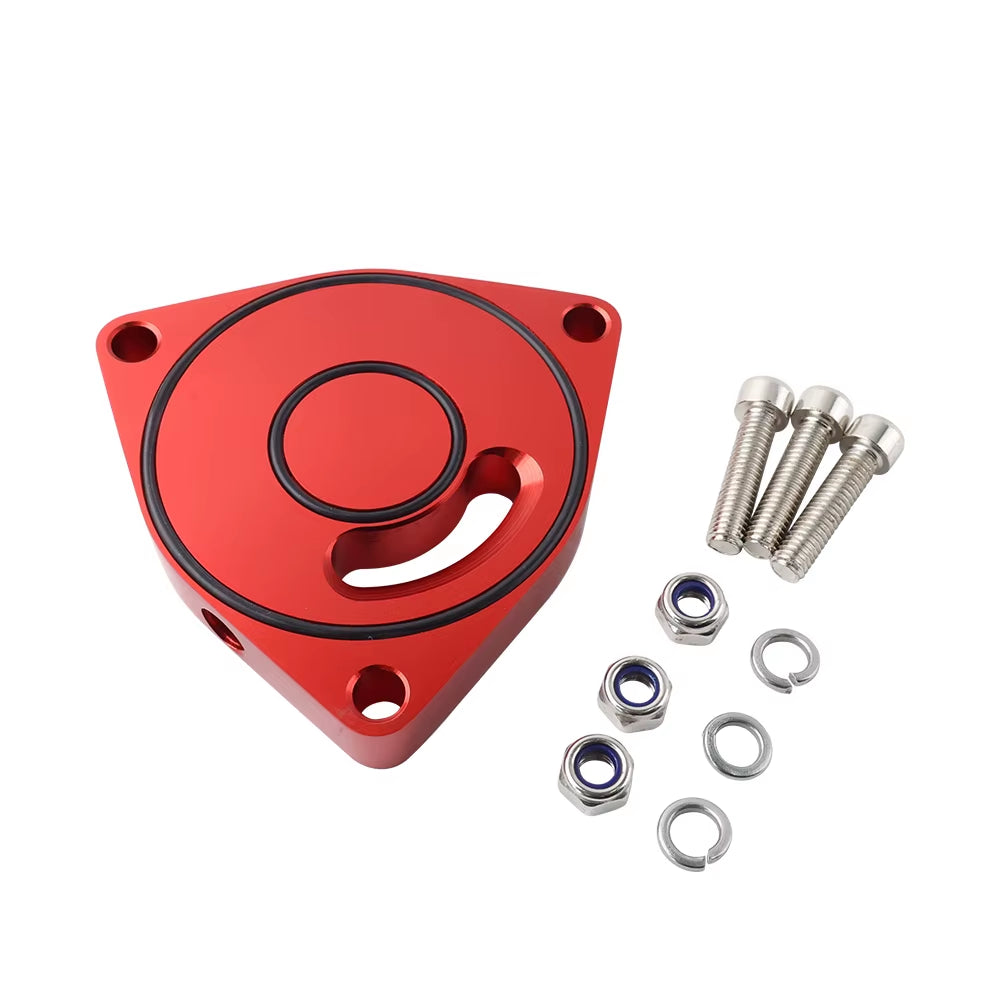 Silver Black Red Turbo Blow off Valve Plate Spacer Performance for 2015-2021 Honda Civic 1.5T Coupe BOV Billet Engine