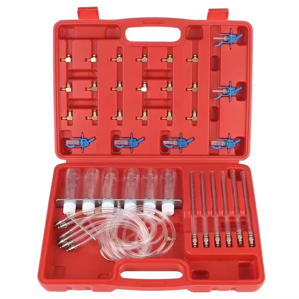 New Diesel Injector Flow Meter Test Kit Common Rail Adaptor Fuel Tester Set