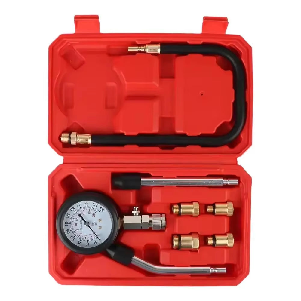 Cylinder Pressure Gauge M10 M14 Adapter Gasoline Compression Car Motorcycle Kit Tool Tester Meter Cylinder Engine Y7Z5