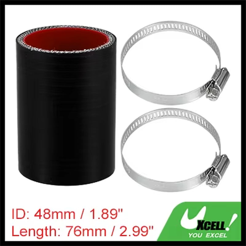 22Mm 25Mm 28Mm 30Mm 35Mm 42Mm 54Mm 65Mm 83Mm ID Car Straight Silicone Hose Coupler Intercooler Tube W/ Clamps 76Mm L