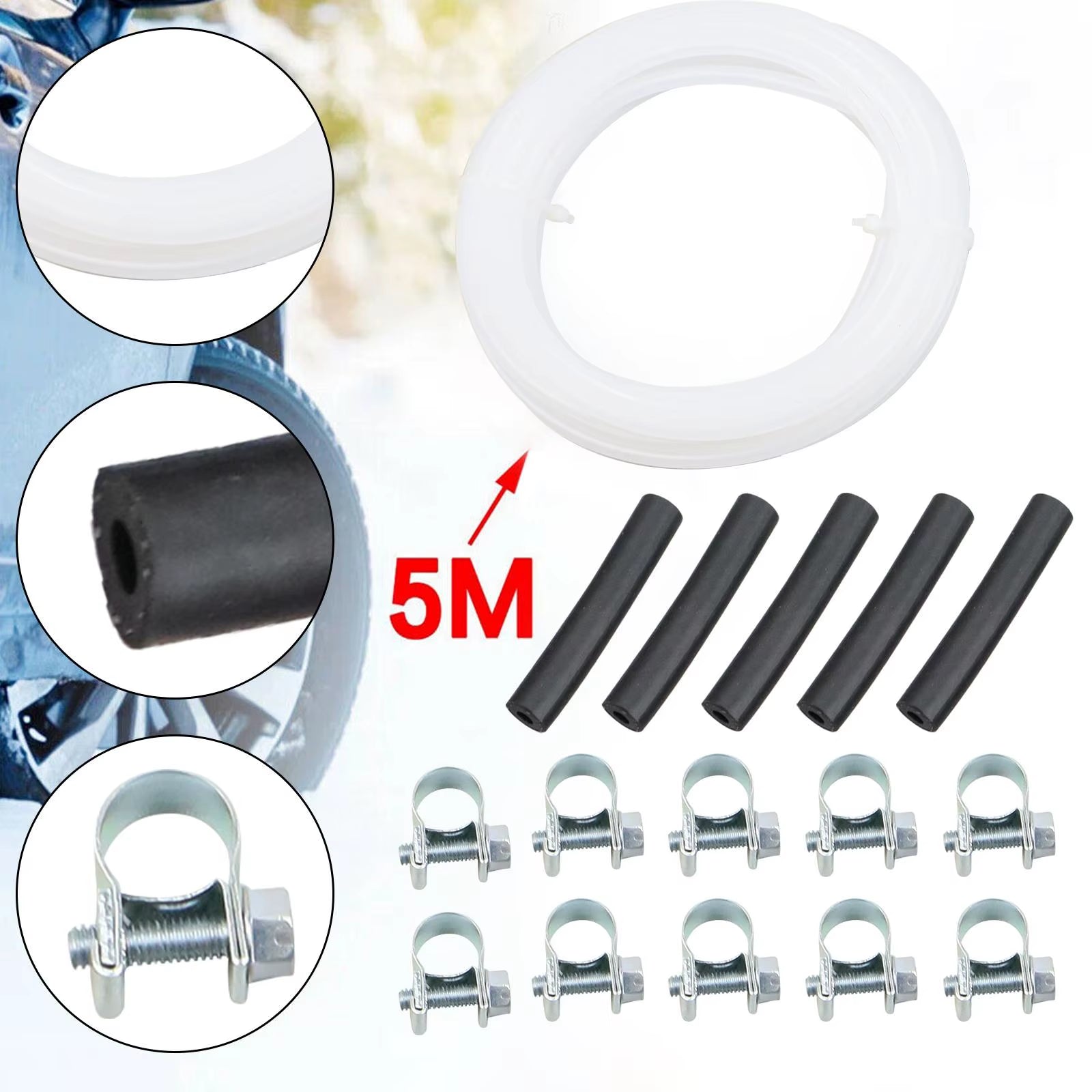 For Webasto Eberspacher Diesel Heater Inline Fuel Filter Hose Clip Pipe Line Kit Replace Parking Heater Fuel Tank Hose Clip Kits