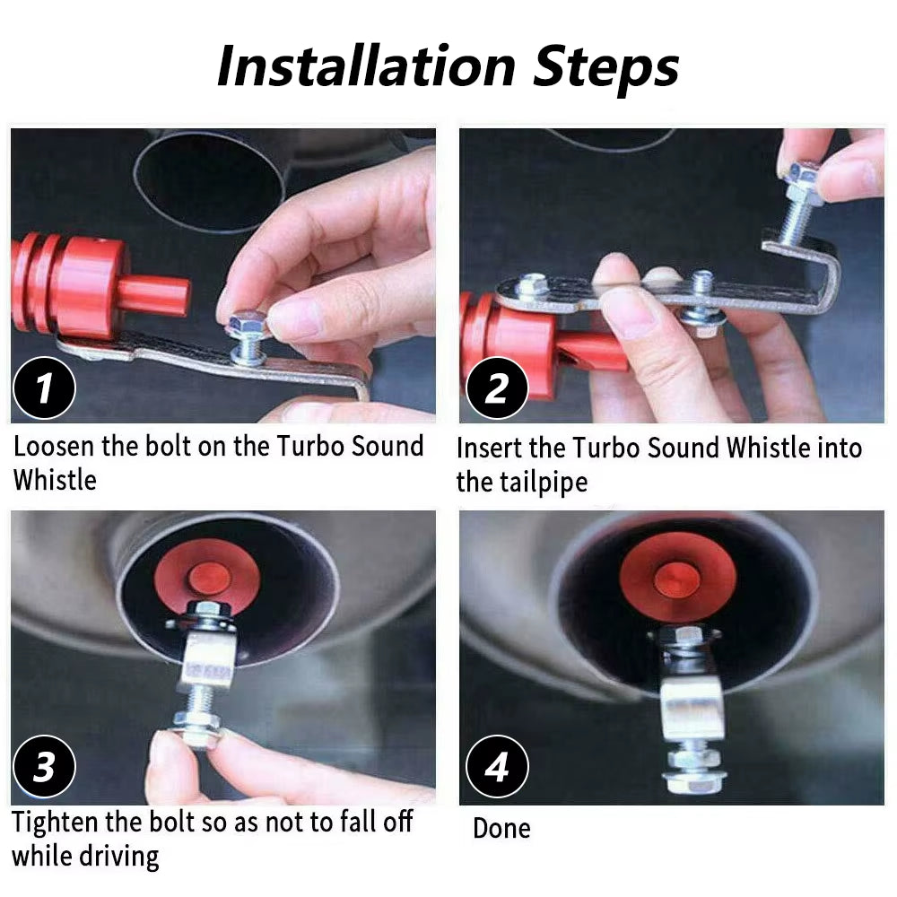 Universal Simulator Whistler Exhaust Fake Turbo Whistle Pipe Sound Muffler Blow off Car Styling Tunning S/M/L/XL