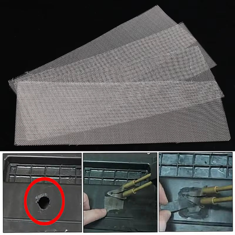 20-5Pcs Car Bumper Stainless Steel Repair Net Plastic Crack Repair Mesh Net for Bumper Body Vents Welding Tools Car Accessories