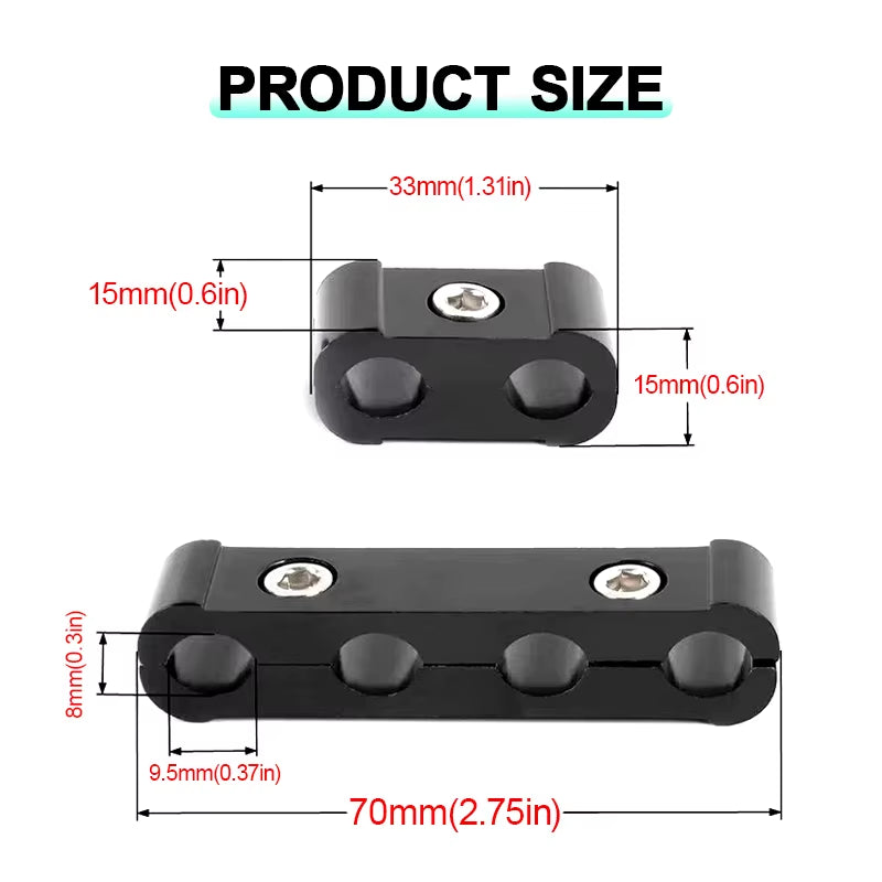 3Pcs/Set Car Spark Plug Electrical Wire Clamp Kit for 8Mm 9Mm 10Mm Purple Black Red Golden Silver Blue Green