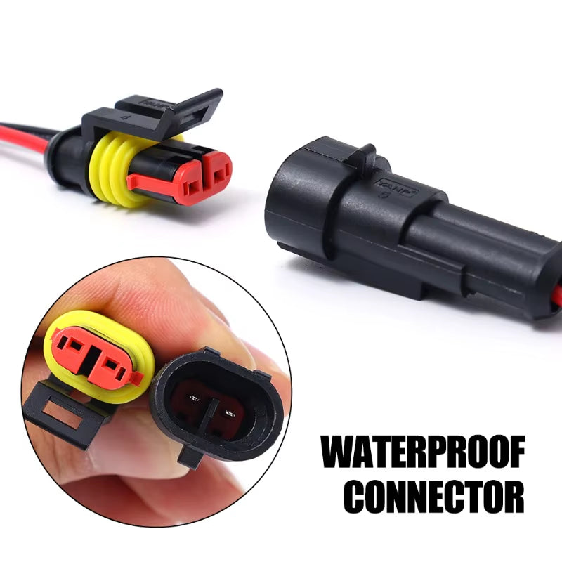 2P Cars Waterproof Connector Wire Electrical Connectors Cable Wires Connector Plug Super Seal for Motorcycles Trucks Accessories