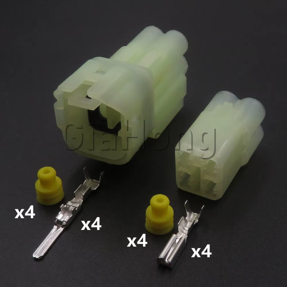 1 Set 4 Ways 6187-4441 AC Assembly Auto Male Female Docking Plug Automobile Waterproof Connector Oxygen Sensor Socket 6180-4181