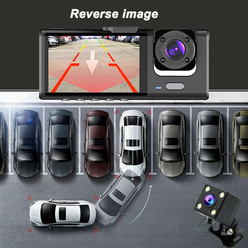 3 Lens Dash Cam for Car Front and Rear Camera 1080P Video Recorder Wifi Dashcam Black Box Car DVR Rear View Camera Car Accessory
