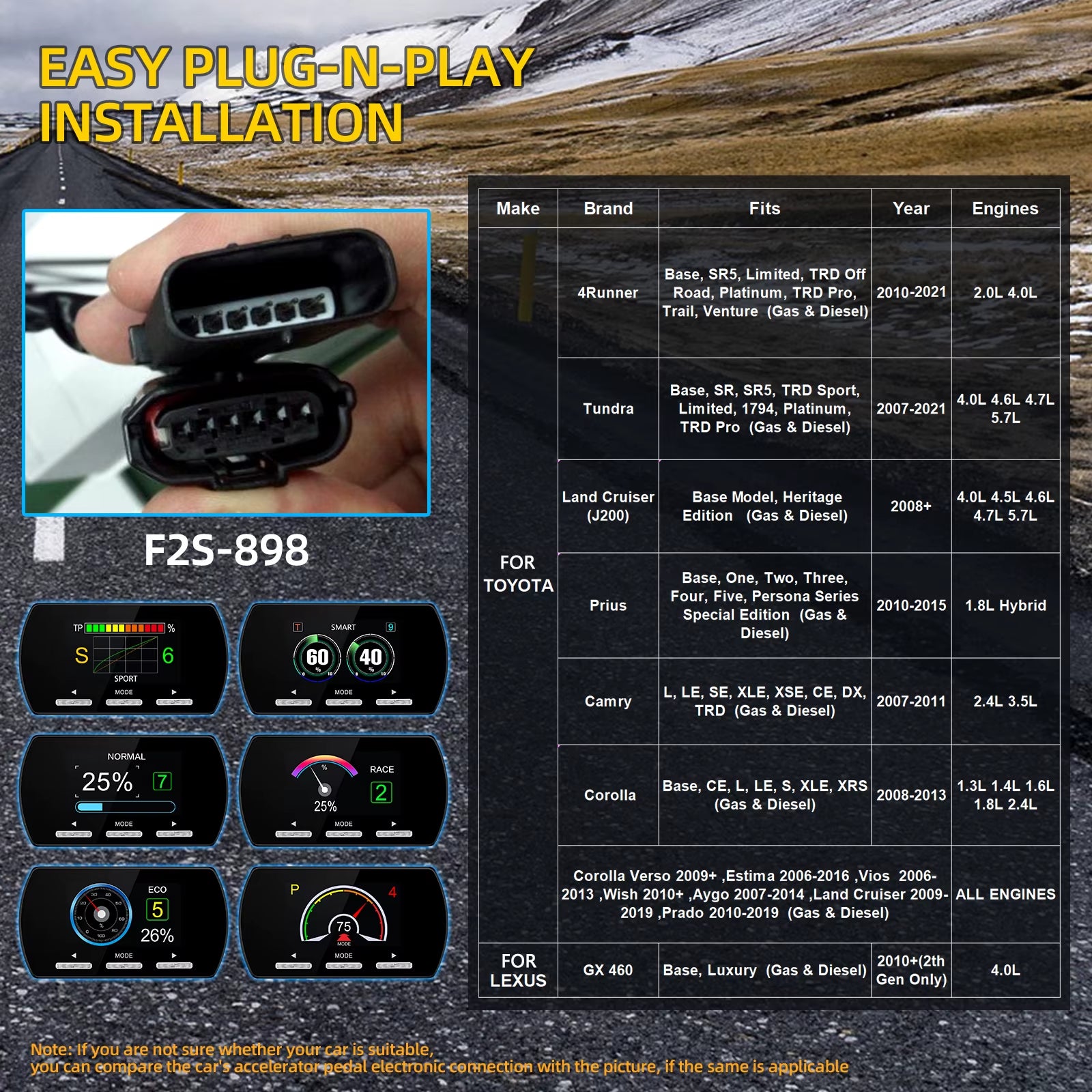 H Throttle Response Controller Tuning Part Accessory 9 Drive 5 Modes Digital Racing Potent Booster Shift Power Delay Accelerator