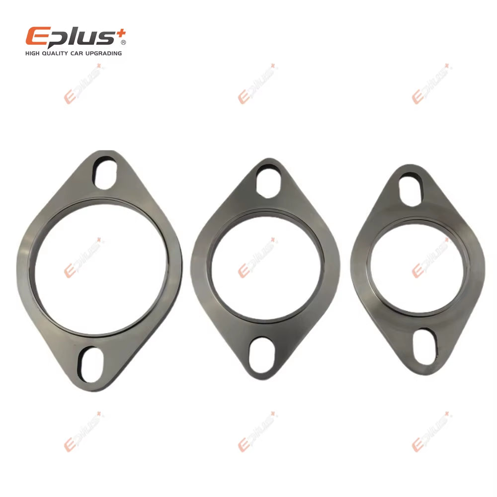 Eplus Car Motorcycle Exhaust Pipe Muffler Flange Joint Kit Universal 2 Holes 304 Stainless Steel 51MM 63MM 76MM