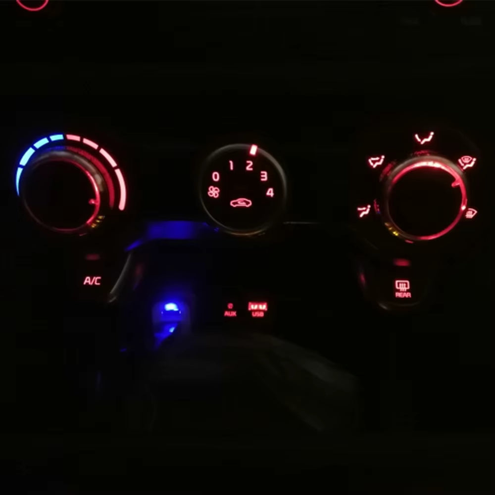 2Pcs Car Air Conditioning Knob Cover for KIA RIO K2 KXCROSS 2017 2018 2019 2020 Heat Control Switch Sticker Interior AC Handle