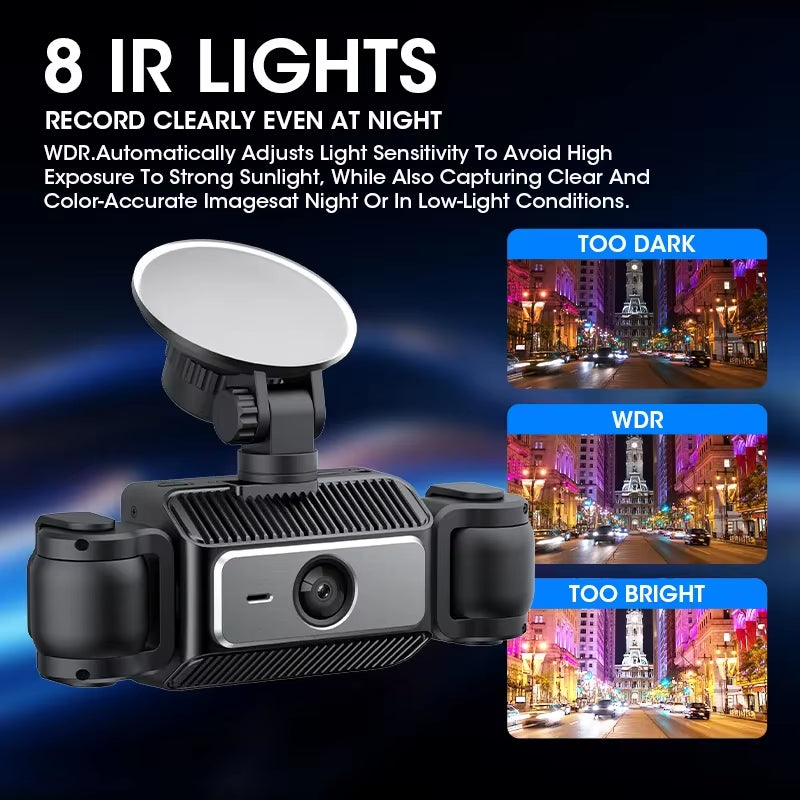 1080P Car DVR 4 Channel Dash Cam for Cars WIFI Video Recorder Night Vision Rear View Camera for Vehicle Remote Control