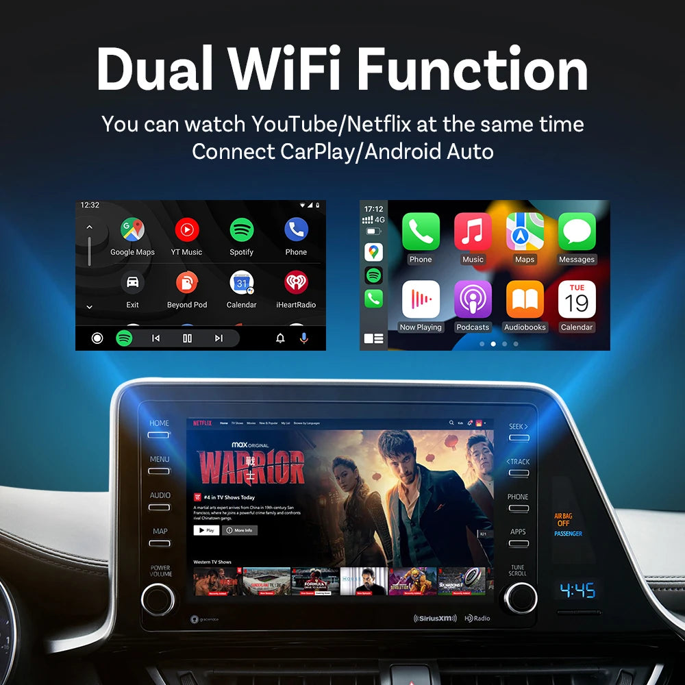OTTOCAST Play2Video Pro Ai Box Built in Youtube Netflix IPTV Video Box Wireless Carplay Android Auto Adapter for 98% of Cars