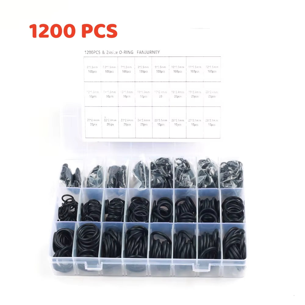 24Sizes Universal Car Air Conditioning HNBR O Rings Auto Repair Tools Compressor Rubber Rings Sealant Car Accessories