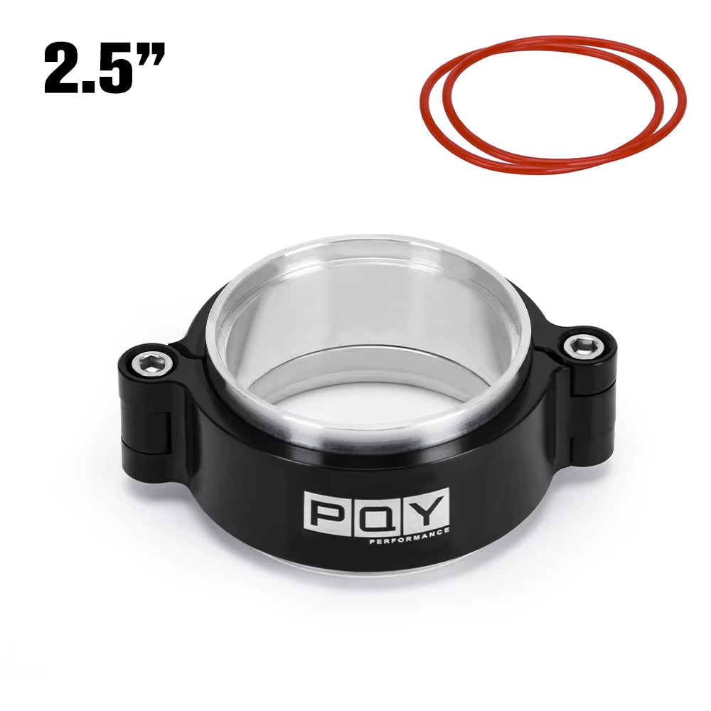 Free Shipping Exhaust V-Band Clamp W Flange System Assembly Anodized Clamp for 2"/2.5"/3"/3.5"/4" OD Turbo Intake Piping