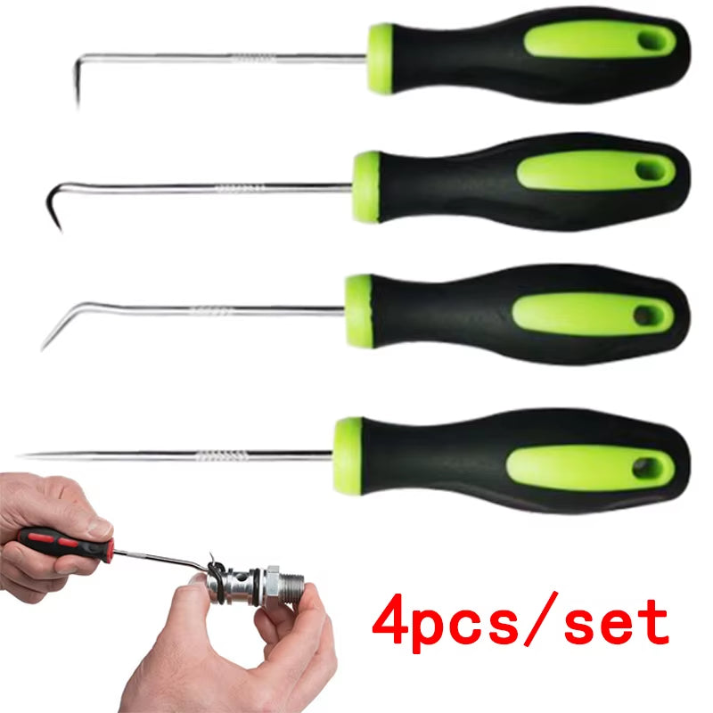 4Pcs/Set Hot Sale Hook Set Removing Car Oil Seal O-Ring Seal Auto Disassembly Accessories Long Pick and Hook Car Repair Tool