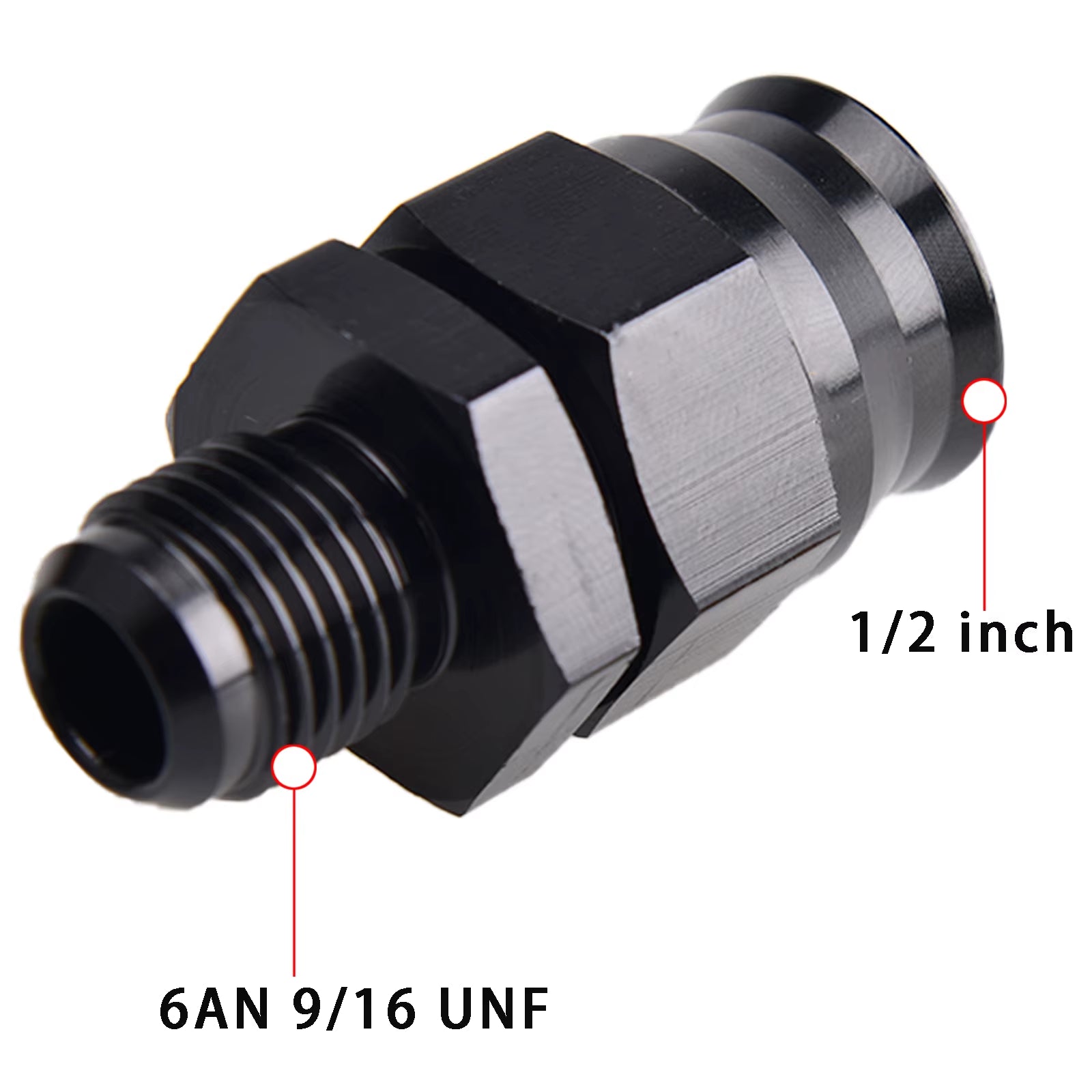 AN6 AN8 AN10 Straight Male to 5/16" 3/8" 1/2" 1/4" Tubing Compression Oil Line Hose End Fitting Adapter Fuel Line Adaptor