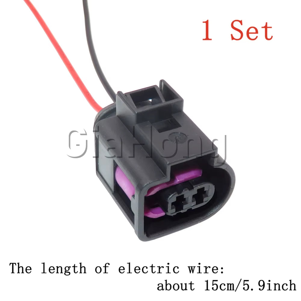 1 Set 2 Way Auto AC Assembly 4D0971992 Car High Pressure Oil Pump Electric Wire Harness Socket for Audi Automobile Sealed Plug