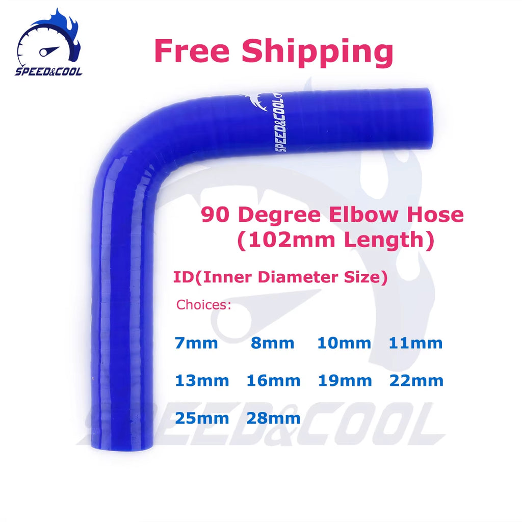 90 Degree Elbow General Silicone Coolant Intercooler Pipe Tube Hose ID 7Mm 8Mm 10Mm 11Mm 13Mm 16Mm 19Mm 22Mm 25Mm 28M