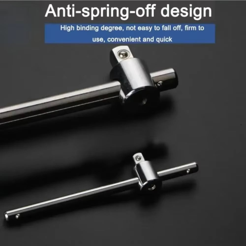 1Pcs/2Pcs New Extension Socket Wrench 3/8" 1/2" Drive Sleeve T Bar Socket Adapter Lengthened Auto Repair Tools Sliding Rod