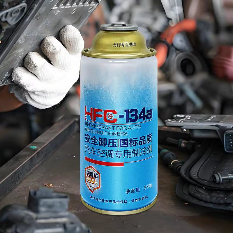 Car AC Refrigerant 250G Air Conditioner Recharging Refrigerant Vehicle Refrigeration Liquid for Truck Maintenance Commuting